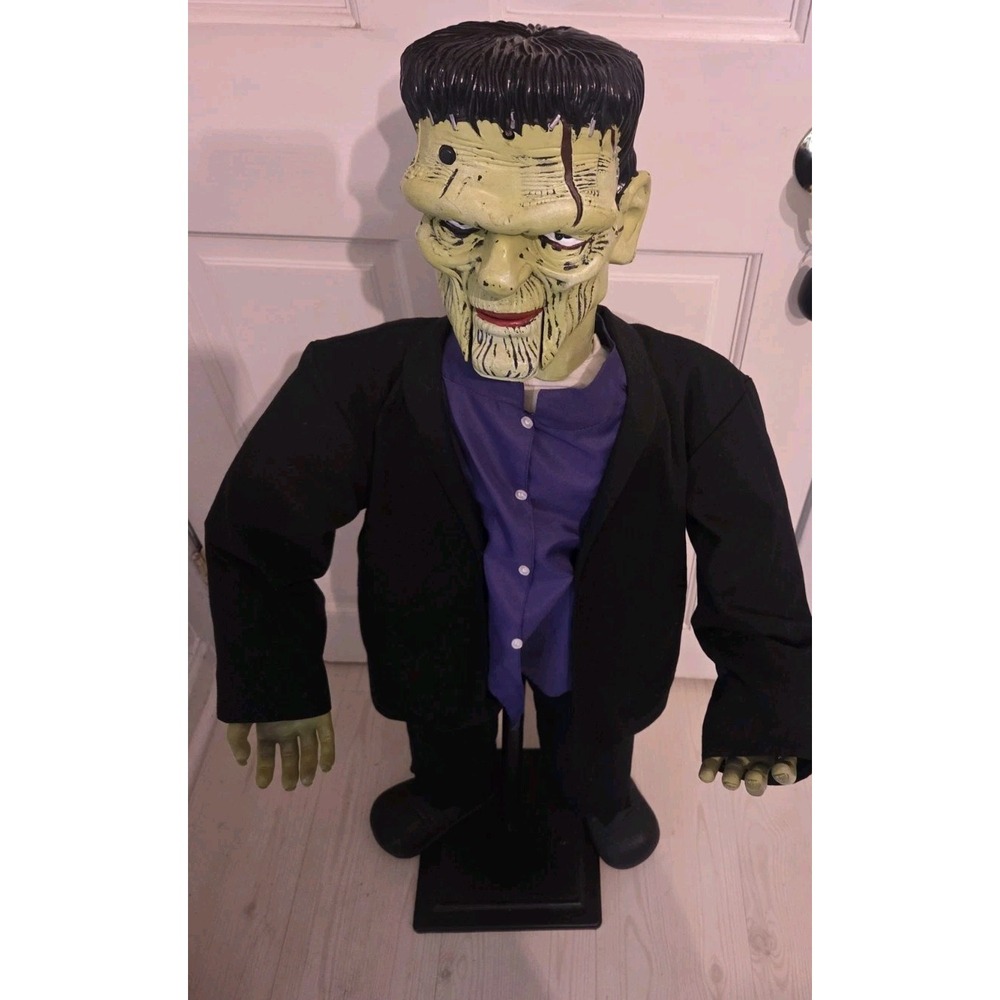 Gemmy Frankenstein 37" Vintage Sings "How can it be Now" Mouth moves Eyes Blink - Picture 4 of 10